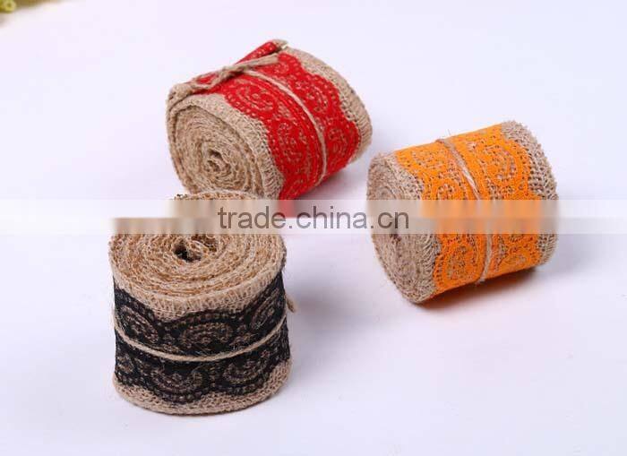 Linen ribbon/Bud silk linen volume/Linen lace band