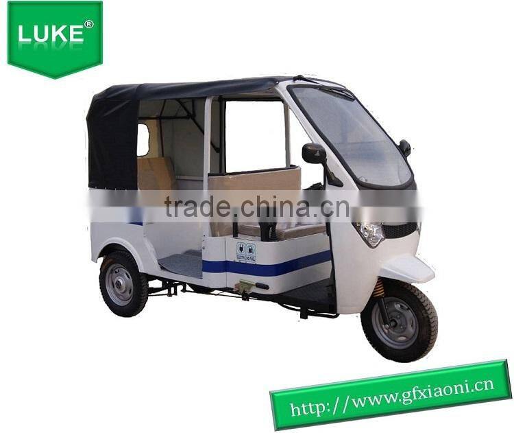 Promotion hotsale LUKE electric vehicle/china tricycle/passenger auto rickshaw