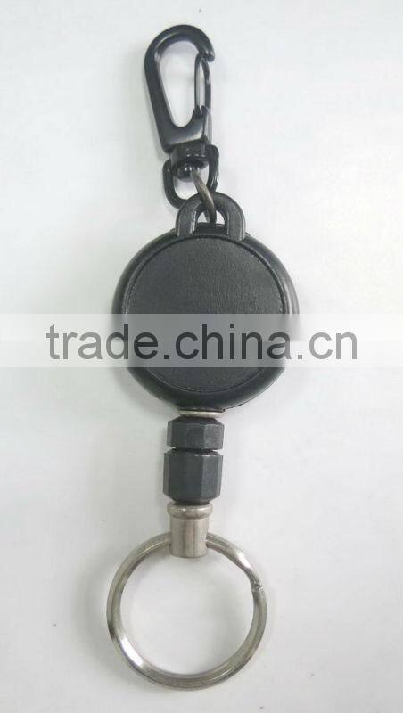 High quality silver surface retractable ID badge holder