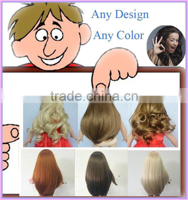 Lovely doll accessories CUSTOM doll wigs for wholesale