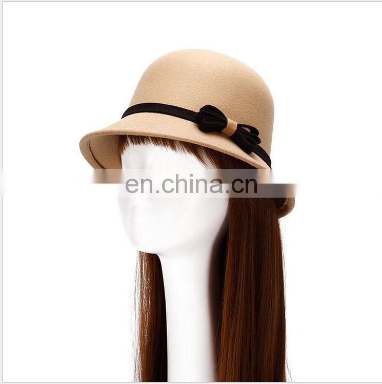 Custom cheap high quality new fashionable winter fascinator women party felt hat for festival gifts