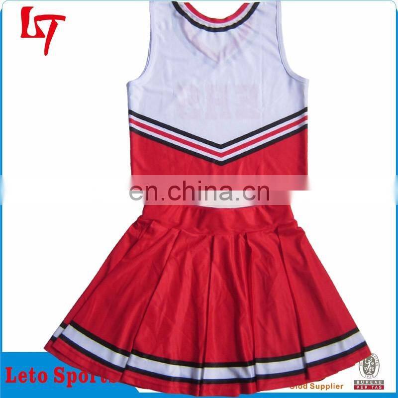 Plus size dance wear cheerleading uniform full custom sublimationWholesale fashion tank top spandex cheerleading uniforms