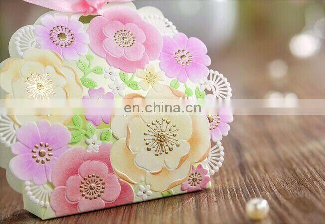 Fancy paper gIft favor box with ribbon
