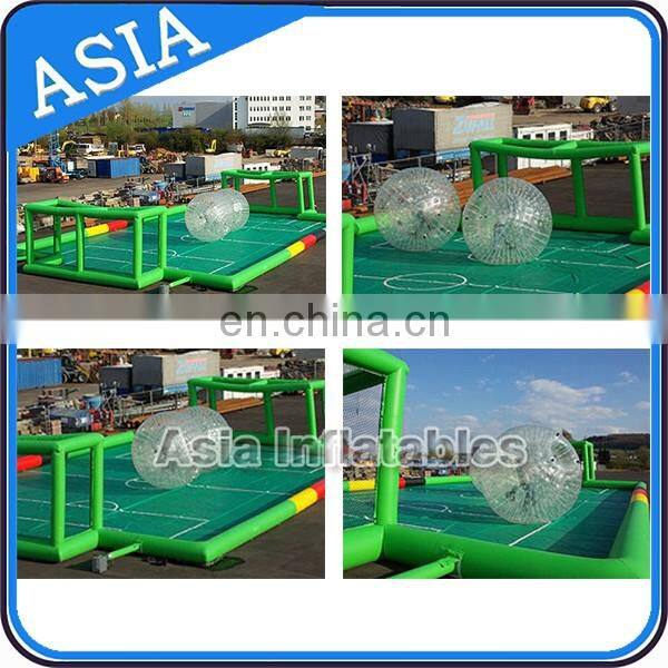 Portable blow up soccer field, new Inflatable soap soccer game for club events