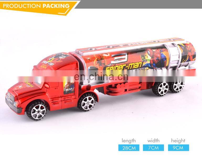 Newest big car plastic friction tanker model toy