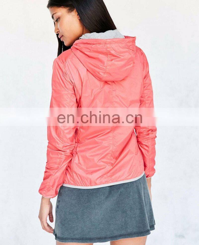 High quality unisex black waterproof windbreaker jacket 100 polyester