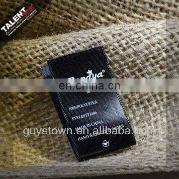 custom private satin woven label for garment