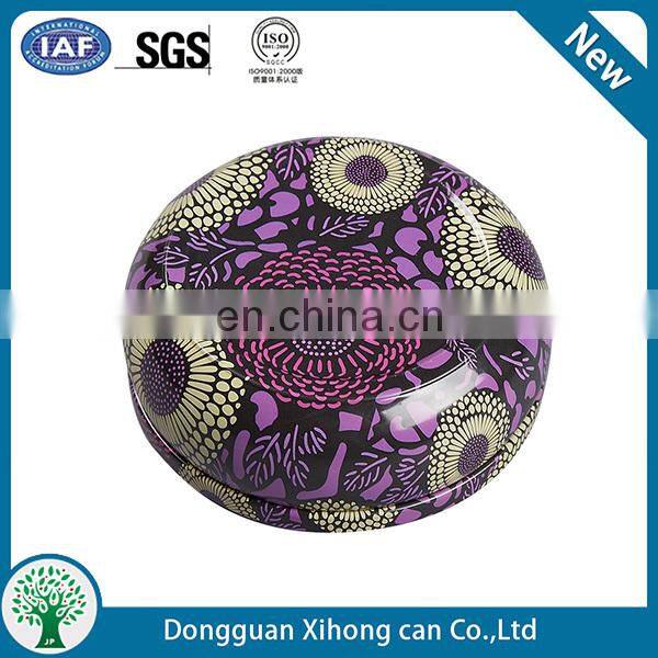wholesale custom printed emboss small round new scented soy candle tin box