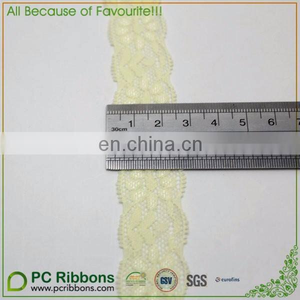 1" width ivory elastic lace trim ribbon