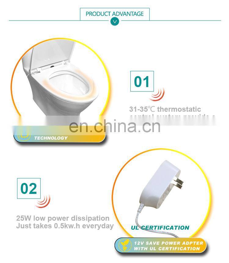 GIBO G1 Elongated Heated toilet seat power plug operated heated toilet seat