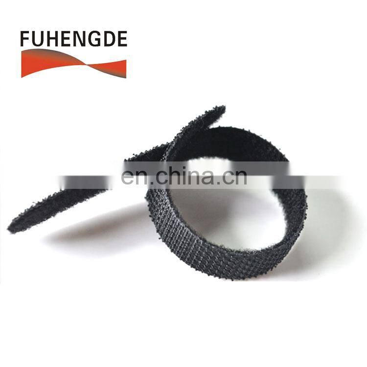 Black Strong Stickness Mushroom head hook back to back hook loop cable tie wrap