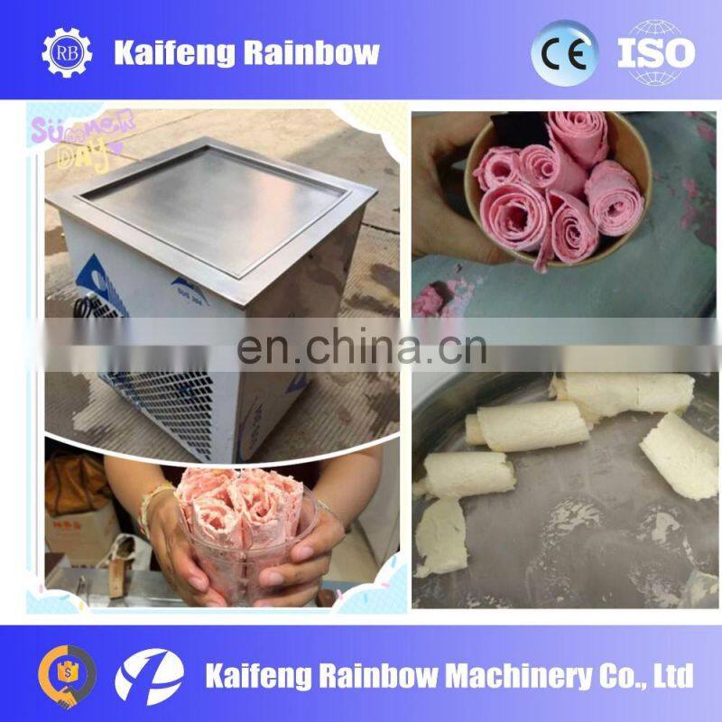 Good Feedback High Speed double round pan fry ice cream machine cold pan ice pan fry fried ice cream machine