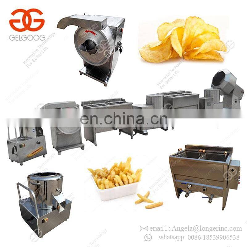 Commercial Small Scale Frozen French Fries Potato Stick Production Line Semi Automatic Potato Chips Making Machine Price