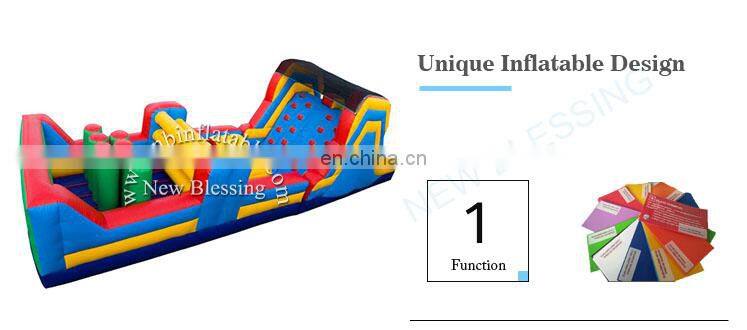 Custom inflatable obstacle climbing hill race for sale,inflatable obstacle course kids custom sport game