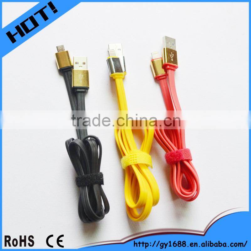newest molding reversible usb micro cable with gold connector 1m