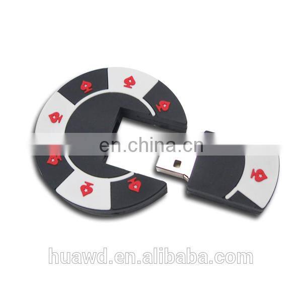 new product Poker chip usb pen drives, Poker chip usb flash drive, OEM customized shape 2D 3D pvc usb drive alibaba china