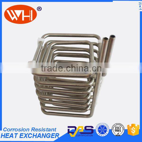Economical titanium chiller coil, titanium heater