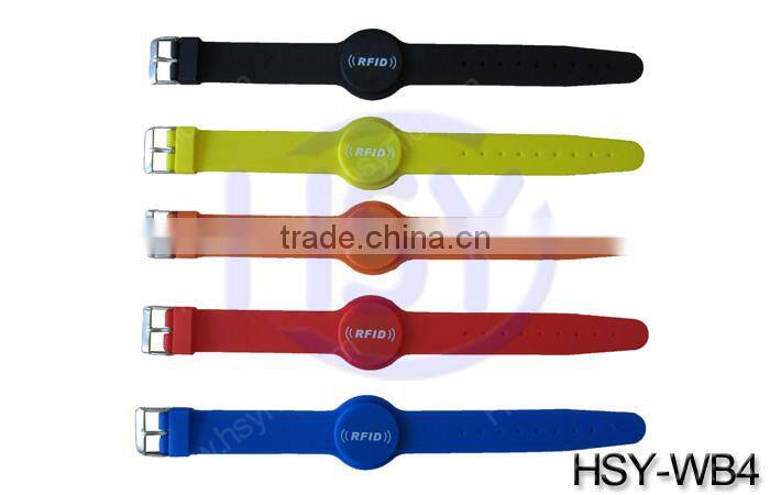 RFID bracelet rfid reader pulsera silicone bands rfid wristband logo and character printing
