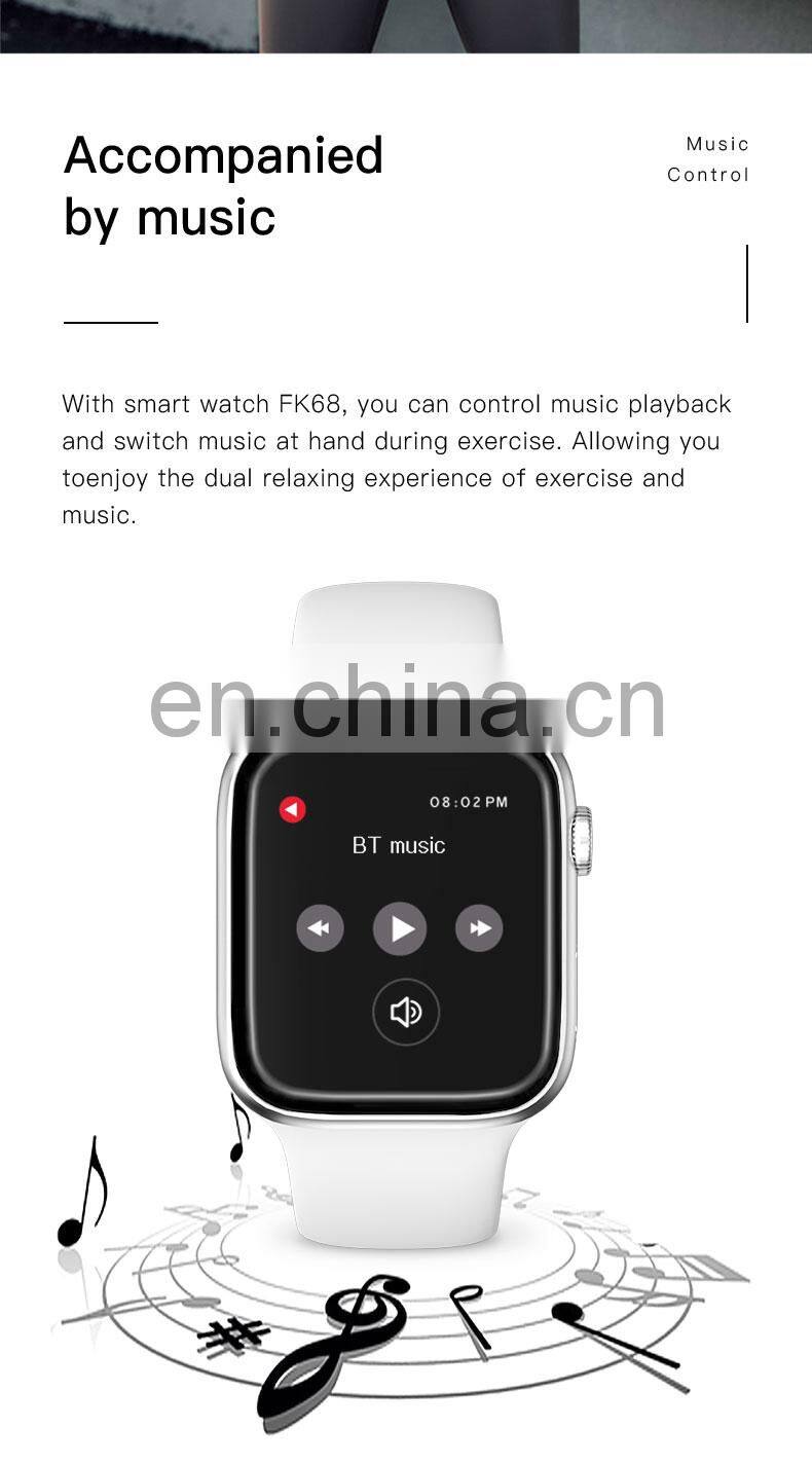 FK68 2021 Man Women IPS Smartwatch Call DIY Watch Face 1.7 IP67 Waterproof Smart Watch