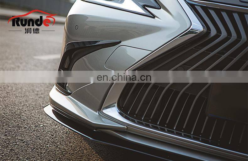 Runde PP Material Body Parts With Front Rear Lip Spoiler Side Skirt Rear View Mirror Fender For 2018-2021 Lexus ES body kit