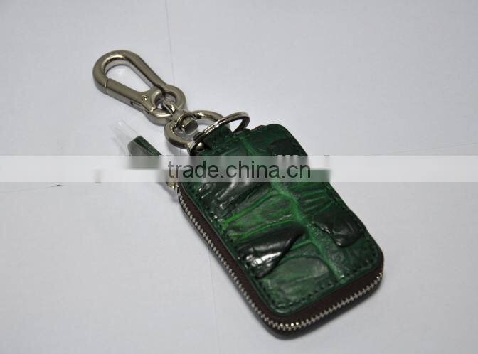 Guangzhou High Quality Luxury Crocodile Leather Car Key Case Key Holder for Men Genuine Leather Key Case