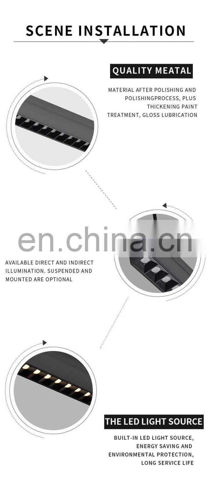 HUAYI Factory Wholesales Suspended Trimless Linear Light Shapes Led Linear Light 1200mm 1500mm 4ft 8ft Led Shop Light Fixtures