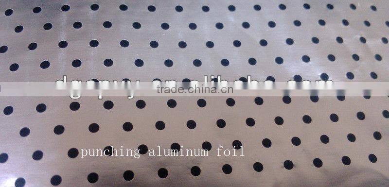 Punching aluminium foil Small circular aperture