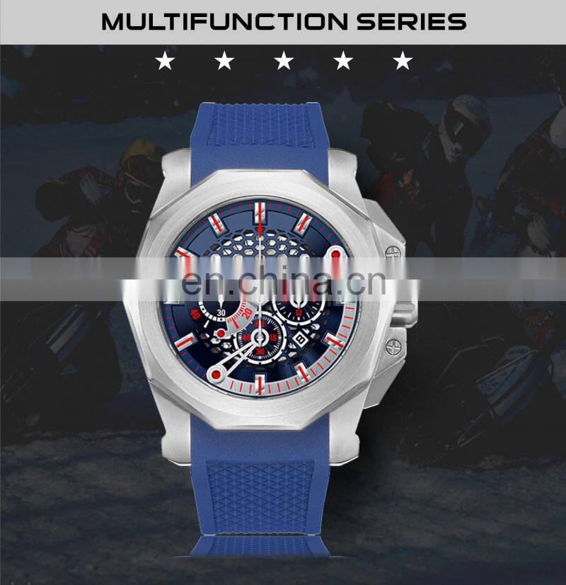 High Quality Branded Oem Custom Logo Steel Wrist Watches Chronograph Luxury Watches Men