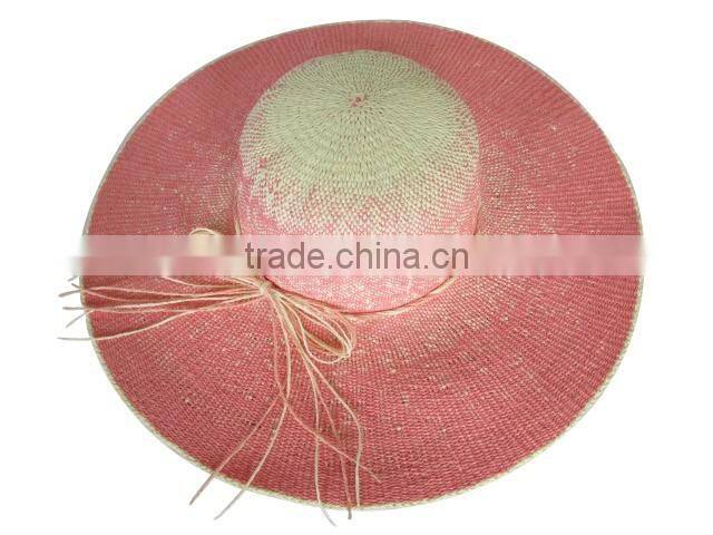 Summer Beach Sun Jazz Stingy Brim Cap Hat Ribbon Custom Straw Hat