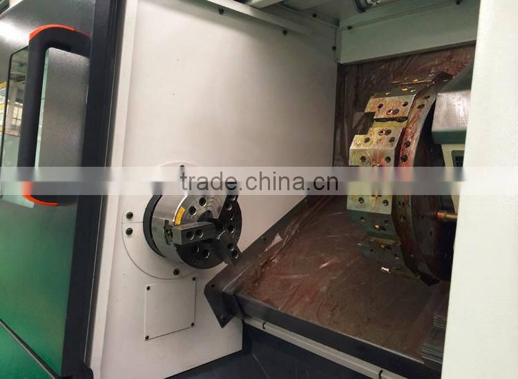 Construction lathe machine CKX360E with 8'' hydraulic chuck 53mm spindle bore 8/10 hydraulic turret cnc tools made in china