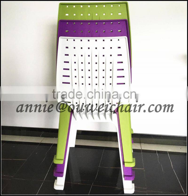 cheap plastic chair /armless chair/green chair