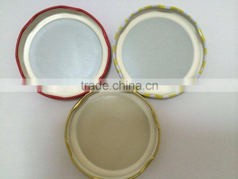 28mm/38mm/43mm/53mm/63mm/70mm/82mm metal lug cap, twist off glass jar lids