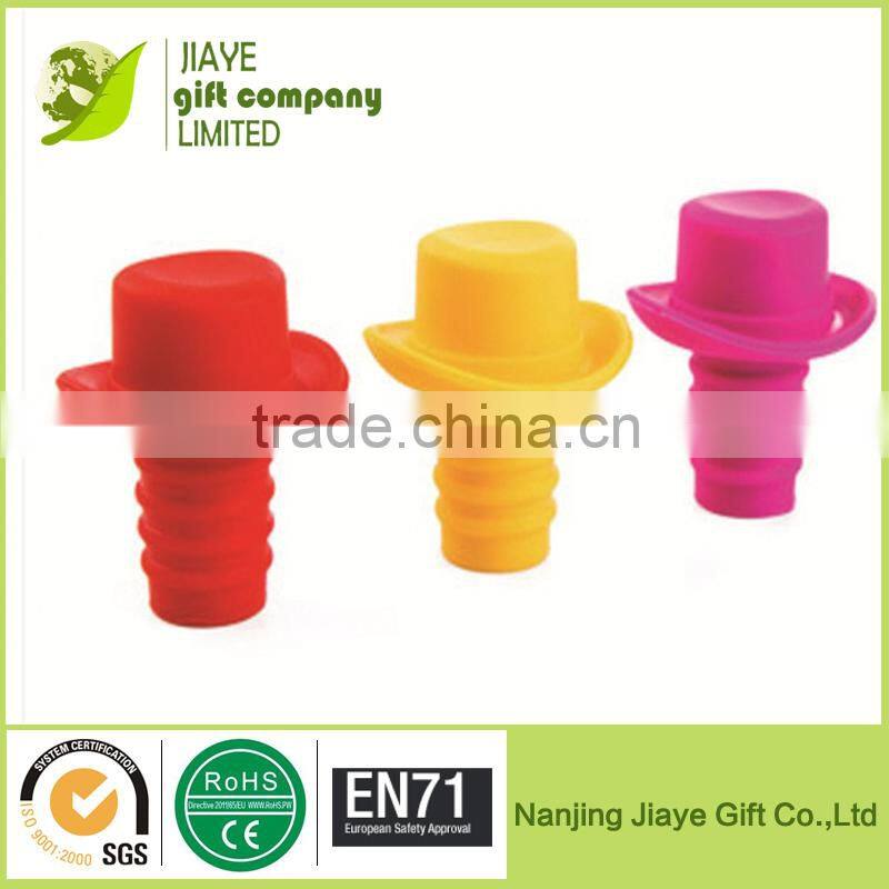 Fancy Silicone Hat Wine Bottle Stopper