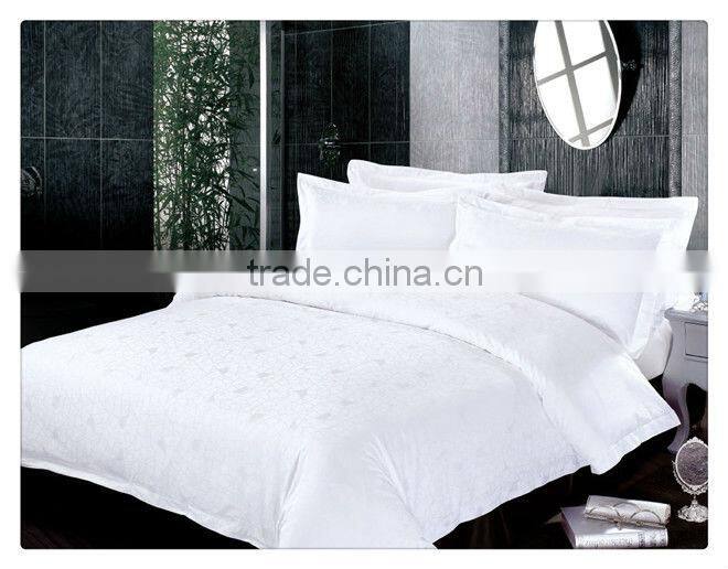 40s white plain star hotel bedding set