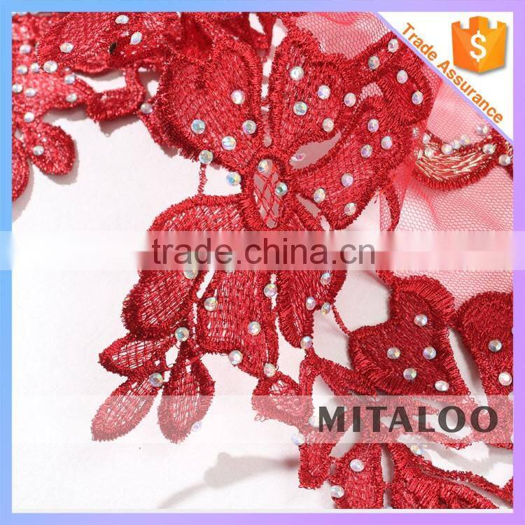 Mitaloo MFL1116 Good Designs Lace With Stones Lace Fabric Net Swiss Lace Fabric