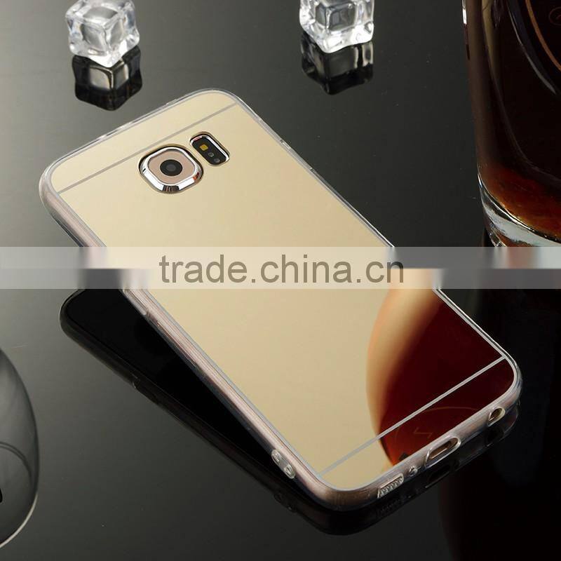 Wholesale Case cover for samsung galaxy s6 , tpu bumper mirror mobile phone case