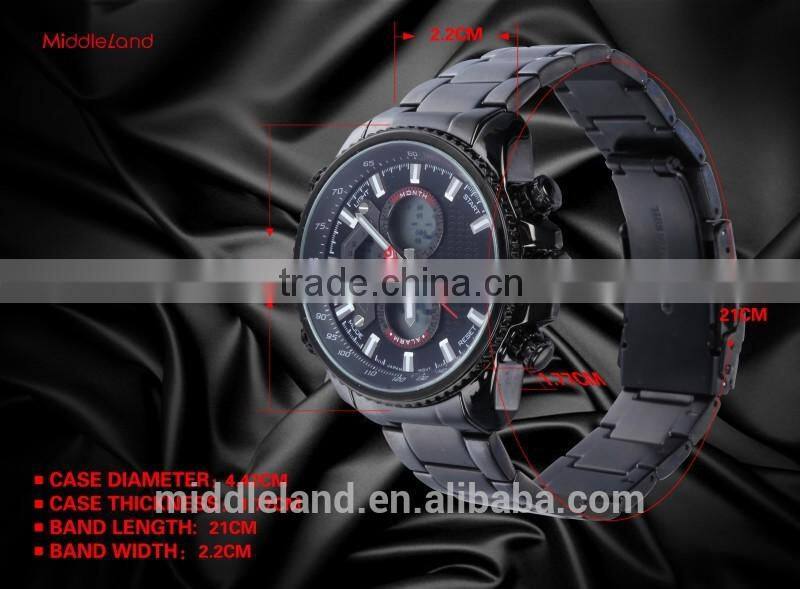 Middleland brand factory price LED best supplier for America market 8018 stainless steel watch