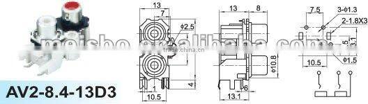 Universal female audio jack 3d hdmi converter with two position