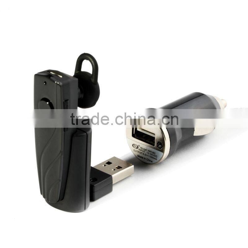Wireless phone headset, car bluetooth headset with holder and charging dock