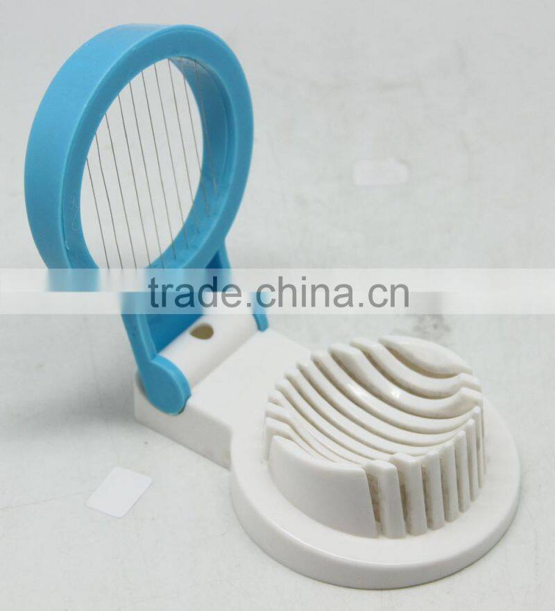 COLORFUL PLASTIC ROUND & REC EGG SLICER, ABS+STAINLESS STEEL, WITH COLOR BOX