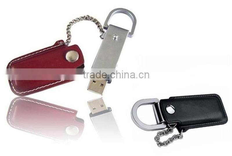 USB 2.0 Driver Luxury 16GB Black Leather USB Flash Drive