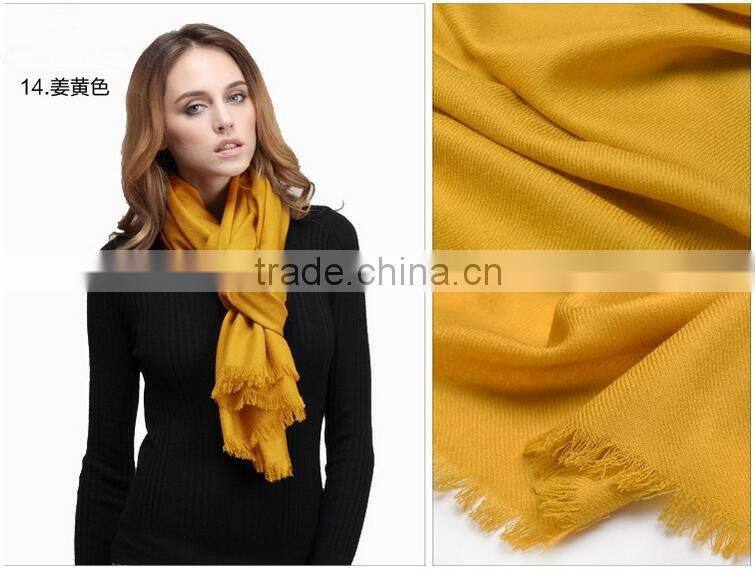 Tassel Plain Twill Indian Wool Cape Shawl