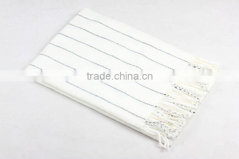 Latest Design Korean Fashion Tassel Striped Wool Shawl Scarf