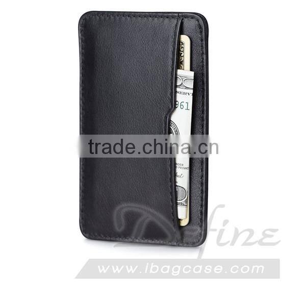 Leather RFID Wallet Card Sleeve Wallet with RFID Protector Holder