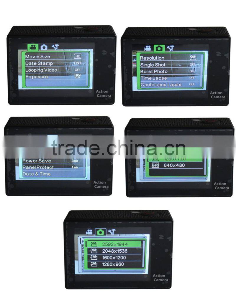 2016 New Sports Camera A9 1080P Full HD 2.0 inch 30M Waterproof Mini Camera