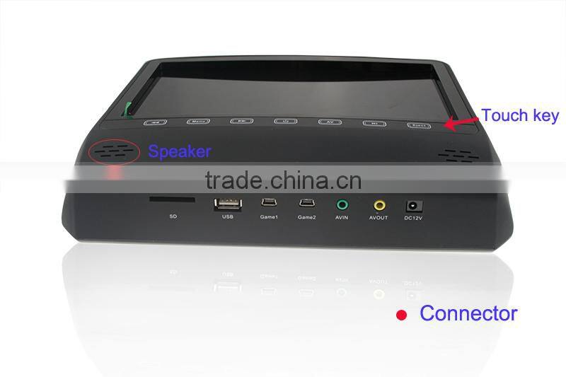 9" digital headrest DVD player without pillow