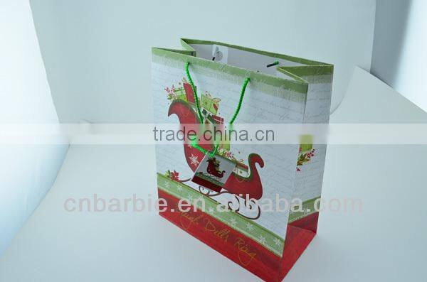 wholesale recyclable Promotion gift paper bags with handle