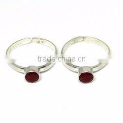 Special Secret !! Red Onyx 925 Sterling Silver Toe Rings, Unique Silver Jewelry, Sterling Toe Rings