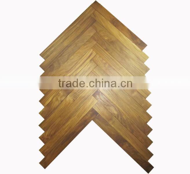 Herringbone teak parquet