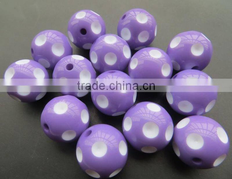 Newest Halloween Mixed Colorful color polka dot acrylic resin chunky beads for jewerly making !